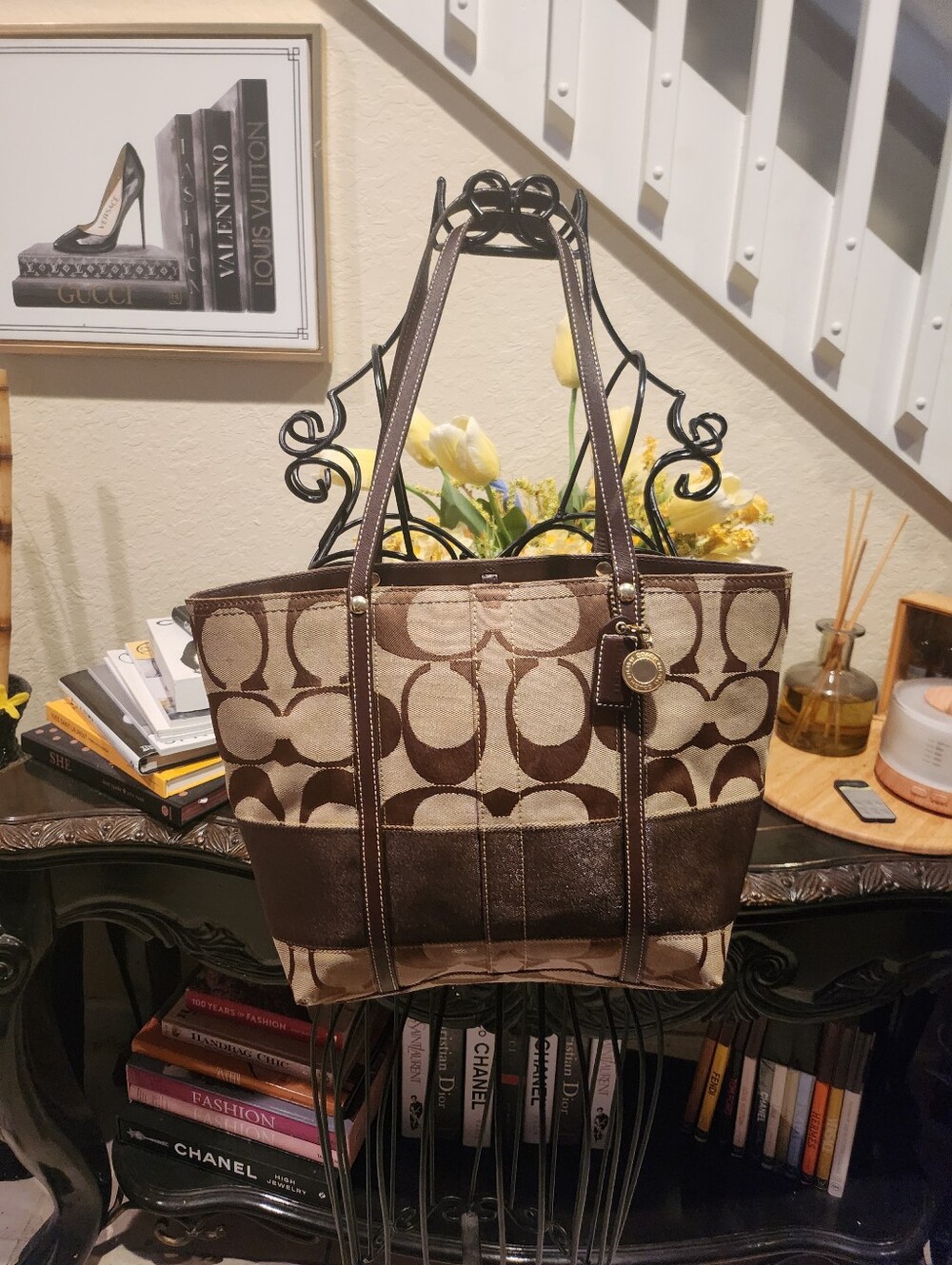 Coach Signature C Monogram Tote Bag